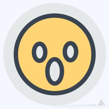 Simge Korkusu - Renk Eşi Biçimi - Basit illüstrasyon, Düzenlenebilir vuruş, Tasarım şablonu vektörü, baskılar, posterler, reklamlar, duyurular, bilgi grafikleri vs..