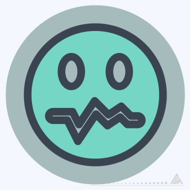 Simge Duygusallığı Endişesi - Renk Eşi Biçimi - Basit illüstrasyon, Düzenlenebilir vuruş, Tasarım şablonu vektörü, baskılar, posterler, reklamlar, duyurular, bilgi grafikleri vs..