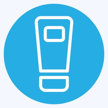 Simge Losyonu - Mavi Gözler Biçimi - Basit illüstrasyon, Düzenlenebilir vuruş, Tasarım şablonu vektörü, baskılar, posterler, reklamlar, duyurular, bilgi grafikleri vs..