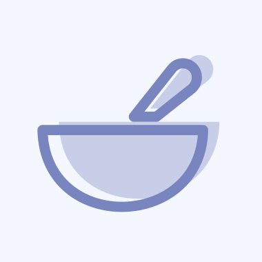 Simge Maskesi - İki Ton Biçimi - Basit illüstrasyon, Düzenlenebilir vuruş, Tasarım şablonu vektörü, baskılar, posterler, reklamlar, duyurular, bilgi grafikleri vs..