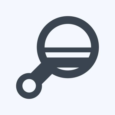 Simge Ayna 2 - Glyph Biçimi - Basit illüstrasyon, Düzenlenebilir vuruş, Tasarım şablonu vektörü, baskılar, posterler, reklamlar, duyurular, bilgi grafikleri vs..