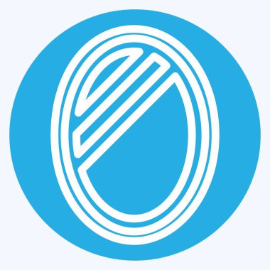 Simge Ayna 3 - Mavi Gözler Biçimi - Basit illüstrasyon, Düzenlenebilir vuruş, Tasarım şablonu vektörü, baskılar, posterler, reklamlar, duyurular, bilgi grafikleri vs..