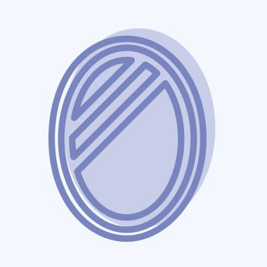 Simge Ayna 3 - İki Ton Biçimi - Basit illüstrasyon, Düzenlenebilir vuruş, Tasarım şablonu vektörü, Yazdırma, poster, reklamlar, duyurular, bilgi grafikleri vs..