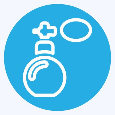 Simge Parfümü - Mavi Gözler Biçimi - Basit illüstrasyon, Düzenlenebilir Felç, Tasarım şablonu vektörü, baskılar, posterler, reklamlar, duyurular, bilgi grafikleri vs..