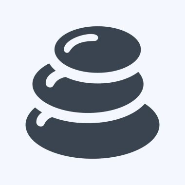 Simge Saunası - Glyph Biçimi - Basit illüstrasyon, Düzenlenebilir vuruş, Tasarım şablonu vektörü, Yazdırma, poster, reklam, duyurular, bilgi grafikleri vs..