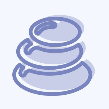 Simge Saunası - İki Ton Biçimi - Basit illüstrasyon, Düzenlenebilir vuruş, Tasarım şablonu vektörü, baskılar, posterler, reklamlar, duyurular, bilgi grafikleri vs..