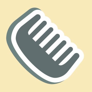 Etiket Tarağı - Basit illüstrasyon, Düzenlenebilir vuruş, Tasarım şablonu vektörü, baskılar, posterler, reklamlar, duyurular, bilgi grafikleri vs..