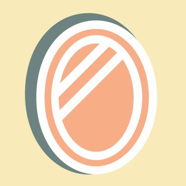 Etiket Aynası 3 - Basit illüstrasyon, Düzenlenebilir felç, Tasarım şablonu vektörü, baskılar, posterler, reklamlar, duyurular, bilgi grafikleri vs..