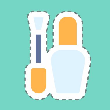 Çıkartma Ojesi - Satır Kesimi - Basit illüstrasyon, düzenlenebilir felç, tasarım şablonu vektörü, baskılar, posterler, reklamlar, duyurular, bilgi grafikleri vs..