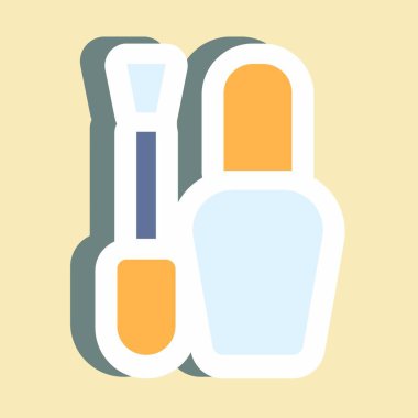 Etiket cilası - Basit illüstrasyon, düzenlenebilir felç, tasarım şablonu vektörü, baskılar, posterler, reklamlar, duyurular, bilgi grafikleri vs..