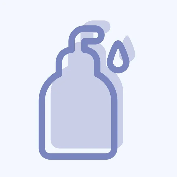 Simge Sıvısı Sabunu Ton Biçimi Basit Illüstrasyon Düzenlenebilir Vuruş Tasarım — Stok Vektör