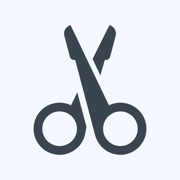 Icon Nail Scissor Glyph Style Simple Illustration Editable Stroke Design — 스톡 벡터