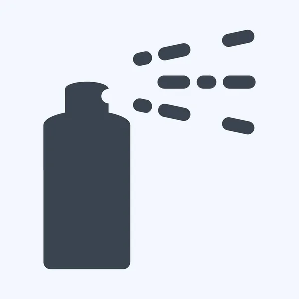 Spray Icône Style Glyphe Illustration Simple Course Modifiable Vecteur Gabarit — Image vectorielle