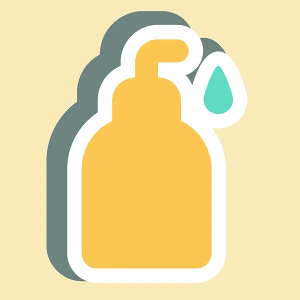 Sticker Liquid Soap Ilustração Simples Curso Editável Vetor Modelo Design —  Vetores de Stock