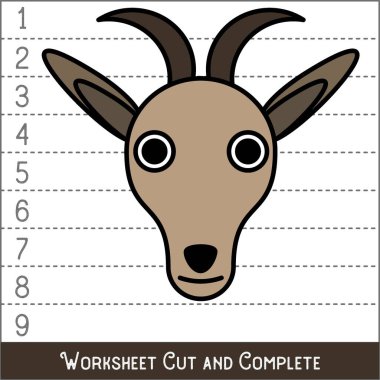 Çalışma çizelgesi. Çocuklar ve çocuklar için oyun. Matematik bulmacaları. Kesildi ve tamamlandı. Matematik öğreniyorum. Keçi Surat.