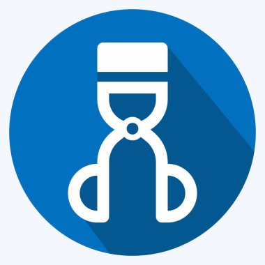 Simge Kirpikleri - Uzun Gölge Biçimi - Basit illüstrasyon, Düzenlenebilir vuruş, Tasarım şablonu vektörü, baskılar, posterler, reklamlar, duyurular, bilgi grafikleri, vs..