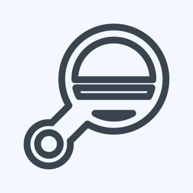 Simge Ayna 2 - Satır Biçimi - Basit illüstrasyon, Düzenlenebilir vuruş, Tasarım şablonu vektörü, baskılar, posterler, reklamlar, duyurular, bilgi grafikleri vs..