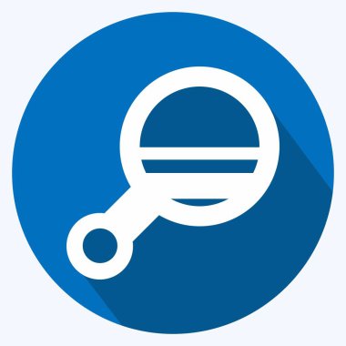 Simge Ayna 2 - Uzun Gölge Biçimi - Basit illüstrasyon, Düzenlenebilir vuruş, Tasarım şablonu vektörü, baskılar, posterler, reklamlar, duyurular, bilgi grafikleri vs..