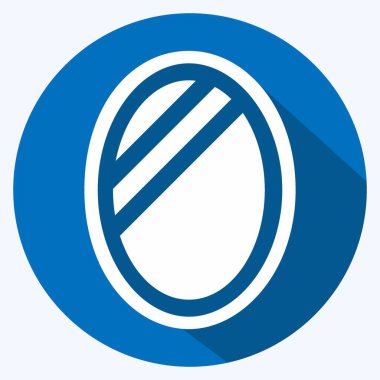 Simge Ayna 3 - Uzun Gölge Biçimi - Basit illüstrasyon, Düzenlenebilir vuruş, Tasarım şablonu vektörü, baskılar, posterler, reklamlar, duyurular, bilgi grafikleri vs..