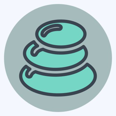 Simge Saunası - Renk Eşleştirme Biçimi - Basit illüstrasyon, Düzenlenebilir vuruş, Tasarım şablonu vektörü, baskılar, posterler, reklamlar, duyurular, bilgi grafikleri vs..