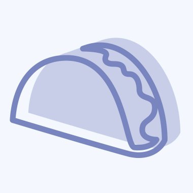 Simge Tako - İki Ton Biçimi - Basit illüstrasyon, Düzenlenebilir vuruş, Tasarım şablonu vektörü, baskılar, posterler, reklamlar, duyurular, bilgi grafikleri vs..