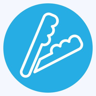 Simge Utensil 1 - Mavi Gözler Biçimi - Basit illüstrasyon, Düzenlenebilir vuruş, Tasarım şablonu vektörü, baskılar, posterler, reklamlar, duyurular, bilgi grafikleri, vs..