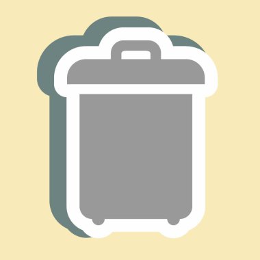 Etiket Pot 2 - Basit illüstrasyon, Düzenlenebilir vuruş, Tasarım şablonu vektörü, baskılar, posterler, reklamlar, duyurular, bilgi grafikleri vs..