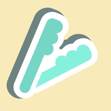 Etiket Utensil 1 - Basit illüstrasyon, Düzenlenebilir felç, Tasarım şablon vektörü, baskılar, posterler, reklamlar, duyurular, bilgi grafikleri, vb..