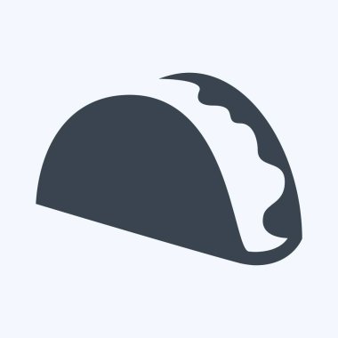 Simge Tako - Glyph Biçimi - Basit illüstrasyon, Düzenlenebilir vuruş, Tasarım şablonu vektörü, baskılar, posterler, reklamlar, duyurular, bilgi grafikleri vs..