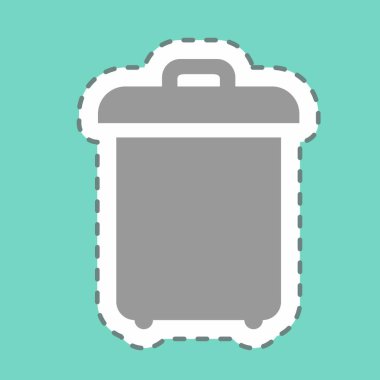 Etiket Pot 2 - Satır Kesimi - Basit illüstrasyon, düzenlenebilir vuruş, tasarım şablonu vektörü, baskılar, posterler, reklamlar, duyurular, bilgi grafikleri vs..