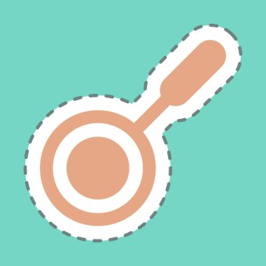 Etiket Pan 1 - Satır Kesimi - Basit illüstrasyon, düzenlenebilir felç, tasarım şablonu vektörü, baskılar, posterler, reklamlar, duyurular, bilgi grafikleri vs..