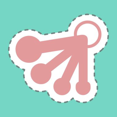 Etiket Utensil 2 - Satır Kesimi - Basit illüstrasyon, düzenlenebilir vuruş, tasarım şablonu vektörü, baskılar, posterler, reklamlar, duyurular, bilgi grafikleri vs..