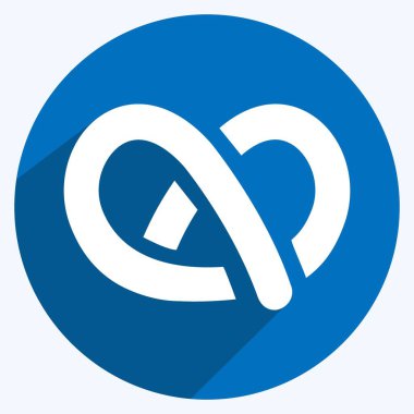 Simge Simgesi - Uzun Gölge Biçimi - Basit illüstrasyon, Düzenlenebilir vuruş, Tasarım şablonu vektörü, baskılar, posterler, reklamlar, duyurular, bilgi grafikleri, vs..