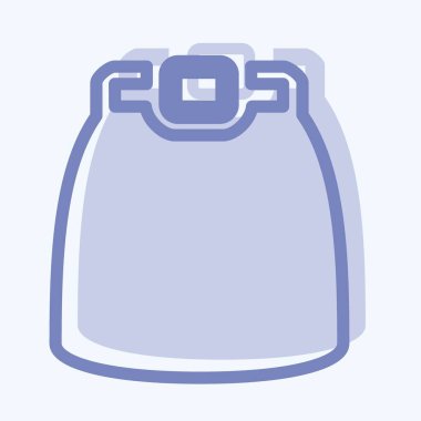 Simge eteği-3 - İki Ton Biçimi, Basit illüstrasyon, Düzenlenebilir vuruş, Tasarım şablonu vektörü, baskılar, posterler, reklamlar, duyurular, bilgi grafikleri, vs..