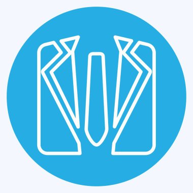 Simge 1 - Mavi Gözler Biçimi, Basit illüstrasyon, Düzenlenebilir Vuruş, Tasarım şablonu vektörü, baskılar, posterler, reklamlar, duyurular, bilgi grafikleri vs..