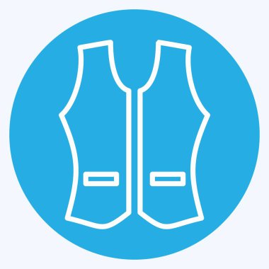 Simge Vest 1 - Mavi Gözler Biçimi, Basit illüstrasyon, Düzenlenebilir Felç, Tasarım şablonu vektörü, baskılar, posterler, reklamlar, duyurular, bilgi grafikleri vs..