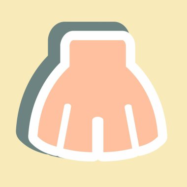 Etiket Etek 2, Basit illüstrasyon, Düzenlenebilir felç, Tasarım şablon vektörü, baskılar, posterler, reklamlar, duyurular, bilgi grafikleri vs..