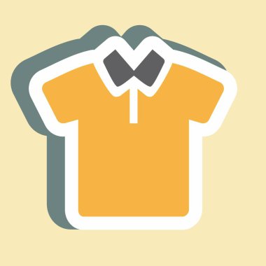 Çıkartma T- Shirt 1, Basit illüstrasyon, Düzenlenebilir vuruş, Tasarım şablonu vektörü, baskılar, posterler, reklamlar, duyurular, bilgi grafikleri vs..