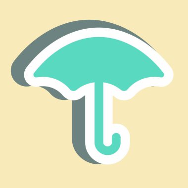 Etiket Şemsiyesi, Basit illüstrasyon, Düzenlenebilir Felç, Tasarım Şablonu Vektörü, Yazdırma, poster, reklam, duyurular, bilgi grafikleri vs..