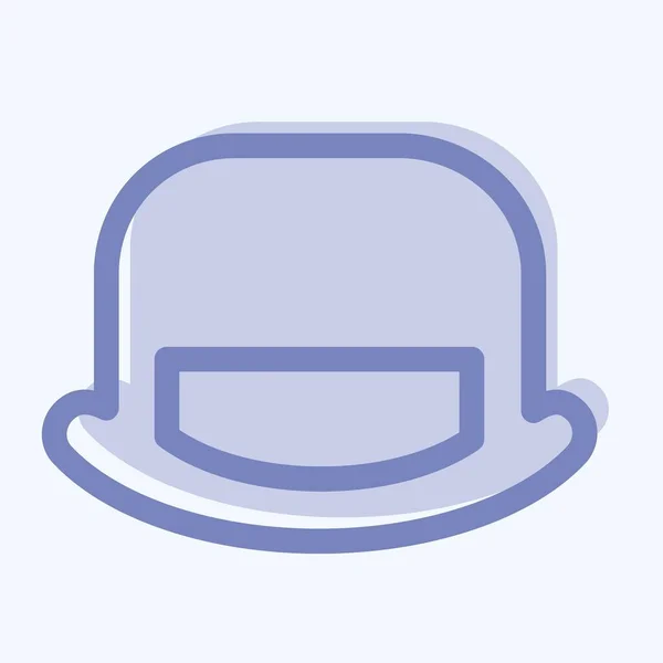 Icono Top Hat Estilo Dos Tonos Ilustración Simple Carrera Editable — Archivo Imágenes Vectoriales