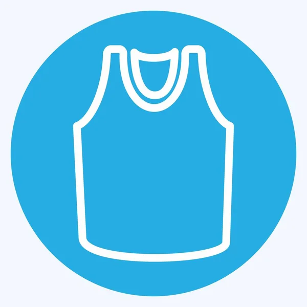 Icon Shirt Blue Eyes Style Egyszerű Illusztráció Szerkeszthető Stroke Design — Stock Vector