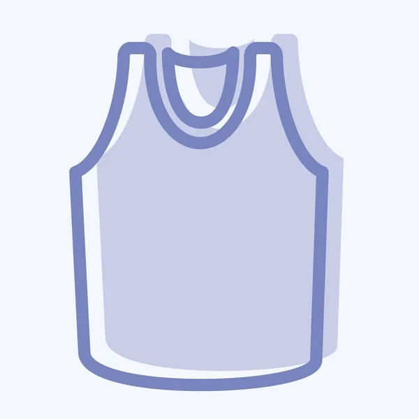 Icon Shirt Two Tone Style Egyszerű Illusztráció Szerkeszthető Stroke Design — Stock Vector
