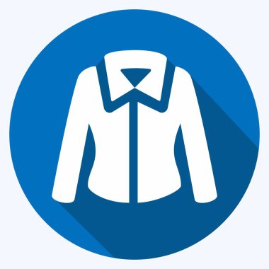 Simge Tişörtü-1 - Uzun Gölge Biçimi, Basit illüstrasyon, Düzenlenebilir vuruş, Tasarım şablonu vektörü, baskılar, posterler, reklamlar, duyurular, bilgi grafikleri vs..