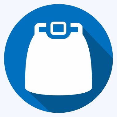 Simge eteği-3 - Uzun Gölge Biçimi, Basit illüstrasyon, Düzenlenebilir vuruş, Tasarım şablonu vektörü, baskılar, posterler, reklamlar, duyurular, bilgi grafikleri vs..