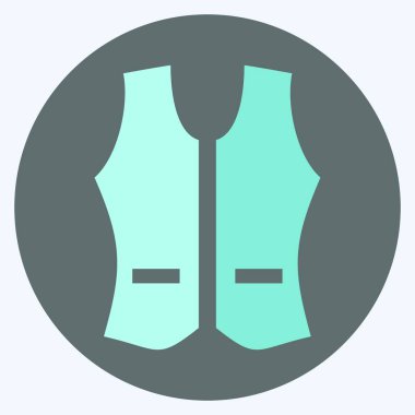 Simge Vest 1 - Basit illüstrasyon, Düzenlenebilir vuruş, Tasarım şablonu vektörü, baskılar, posterler, reklamlar, duyurular, bilgi grafikleri vs..