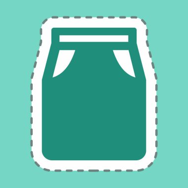 Etiket 1 - Satır Kesimi, Basit illüstrasyon, Düzenlenebilir vuruş, Tasarım şablonu vektörü, baskılar, posterler, reklamlar, duyurular, bilgi grafikleri, vb..