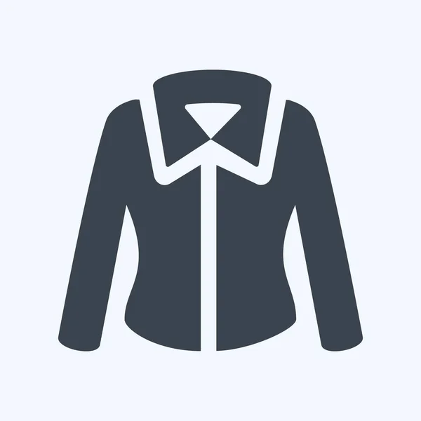 Icon Shirt Glyph Style Simple Illustration Edited Able Stroke Design — 图库矢量图片