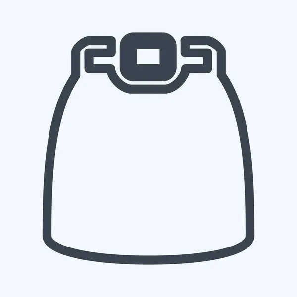 Icon Skirt Line Style Simple Illustration Editable Stroke Design Template — Stock Vector