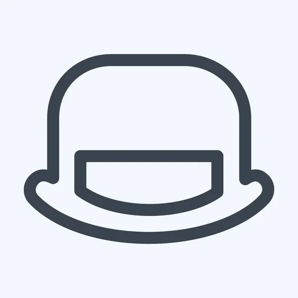 Icono Top Hat Estilo Línea Ilustración Simple Carrera Editable Diseño — Archivo Imágenes Vectoriales