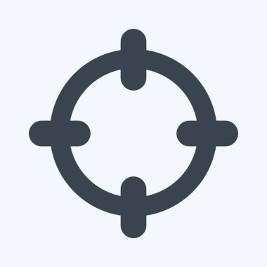 Simge Hedefi - Glyph Biçimi, Basit illüstrasyon, Düzenlenebilir Felç, Tasarım şablonu vektörü, baskılar, posterler, reklamlar, duyurular, bilgi grafikleri vs..